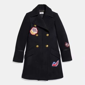 COACH 1941 Navy Wool Naval Officer Coat